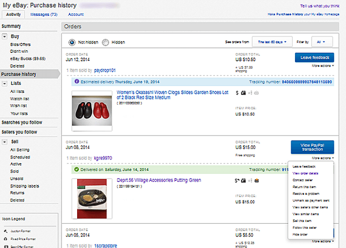 Www ebay com myb purchasehistory