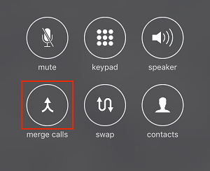 Merge Calls button